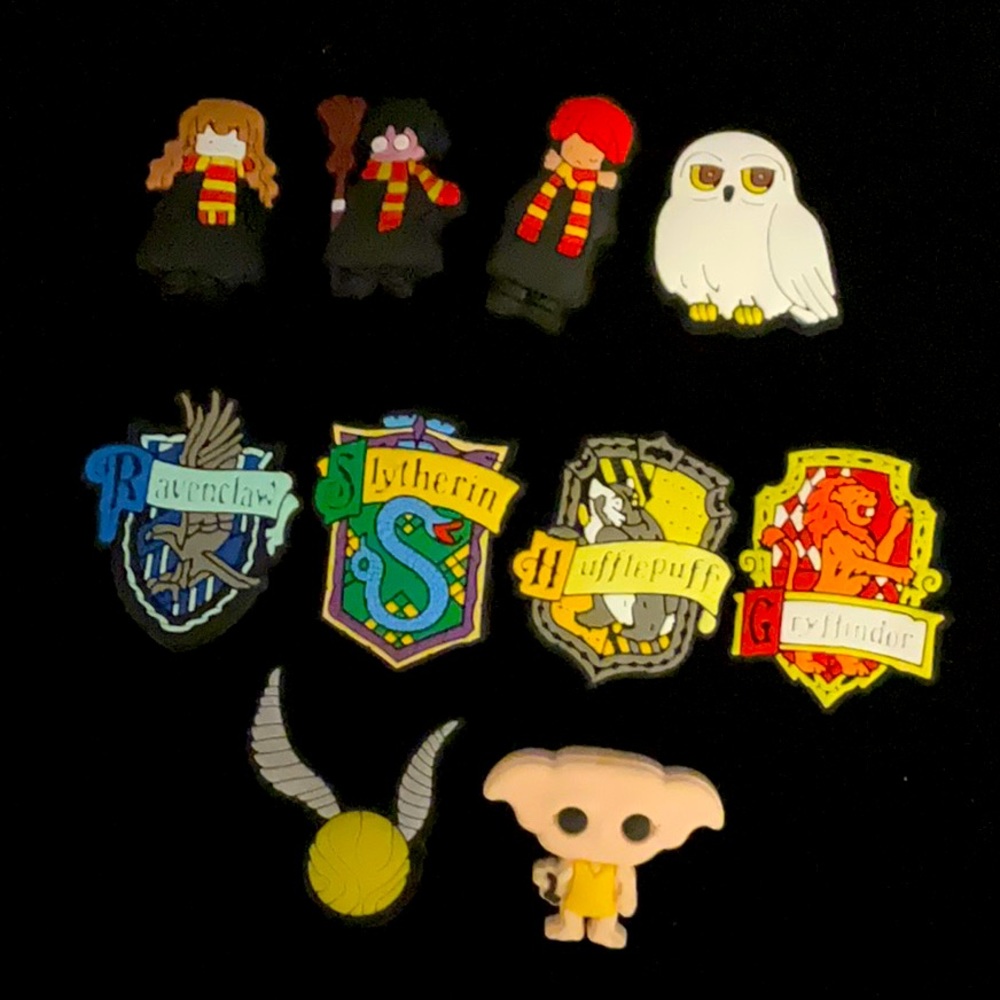 10pc Harry Potter Croc Charms
